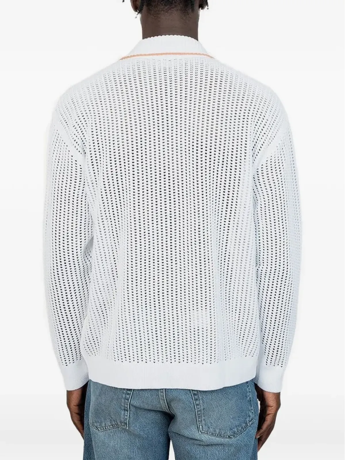Lacoste 長袖ストライプショルダーポロシャツ - 画像3