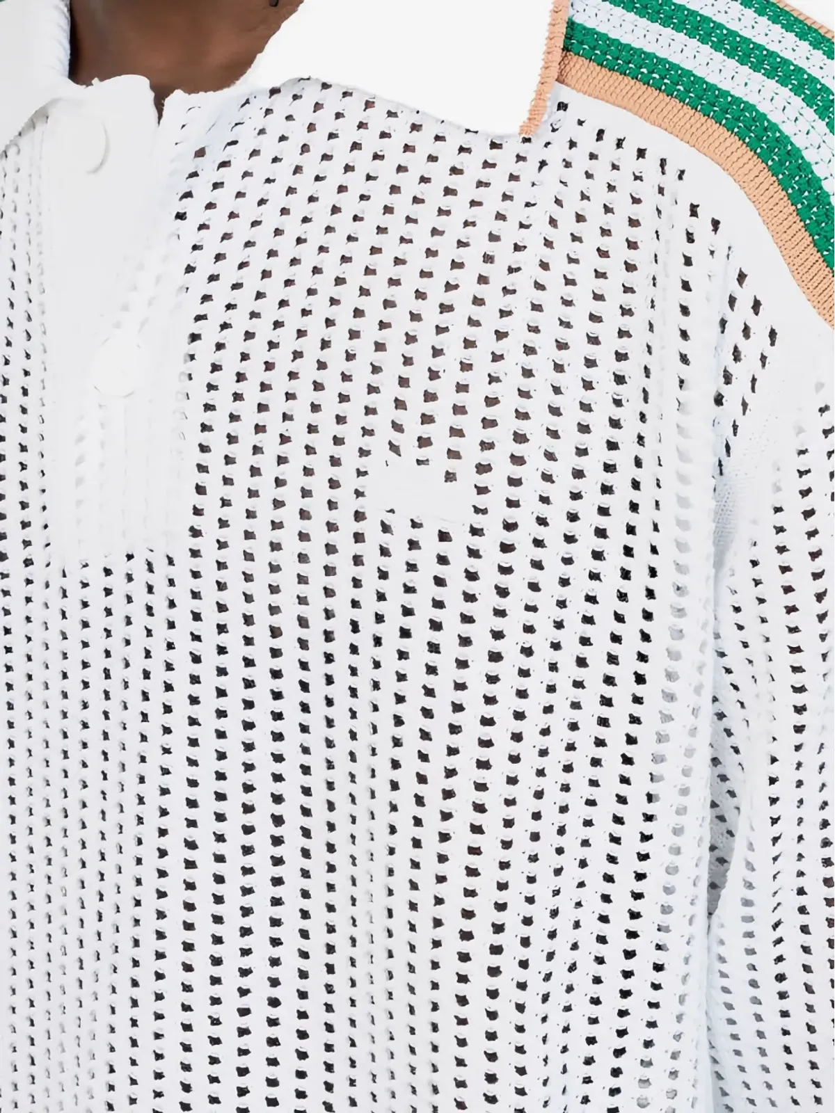 Lacoste 長袖ストライプショルダーポロシャツ - 画像4