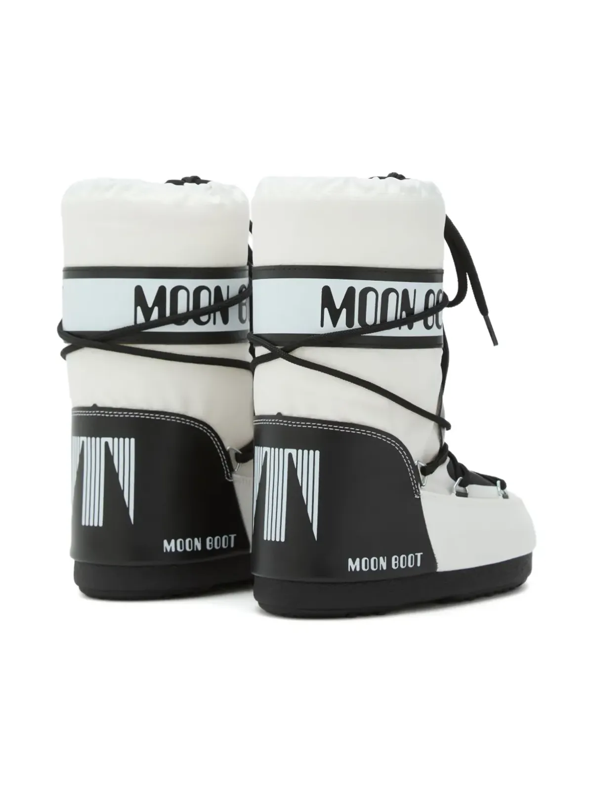 Moon Boot Kids パンダプリント レースアップ ブーツ - 画像3