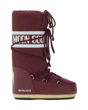 Moon Boot Kids nylon logo-band boots - Red - サムネイル1