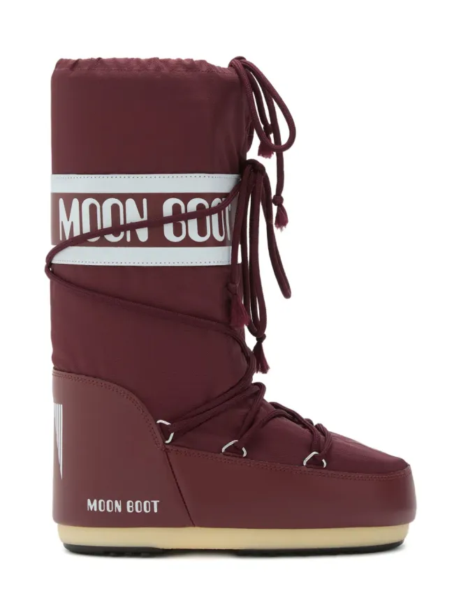Moon Boot Kids Moon Boot Kids nylon logo-band boots - Redの商品画像