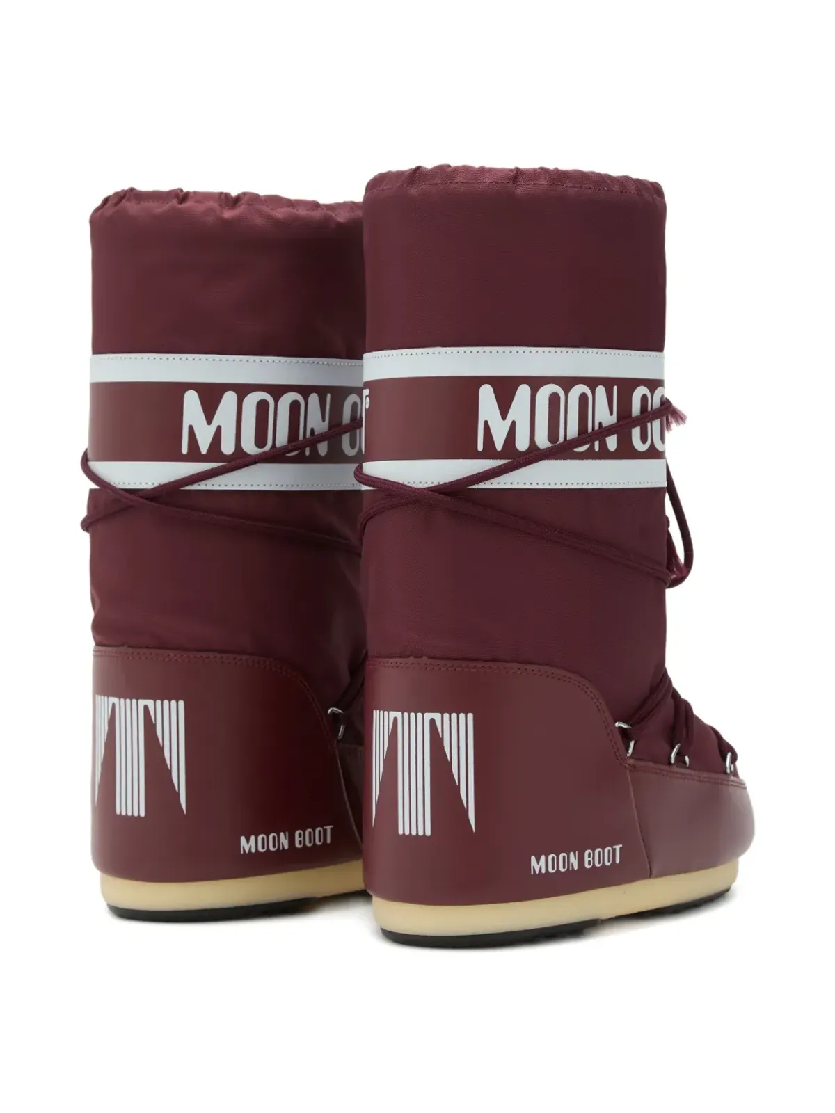Moon Boot Kids nylon logo-band boots - Red - 画像2