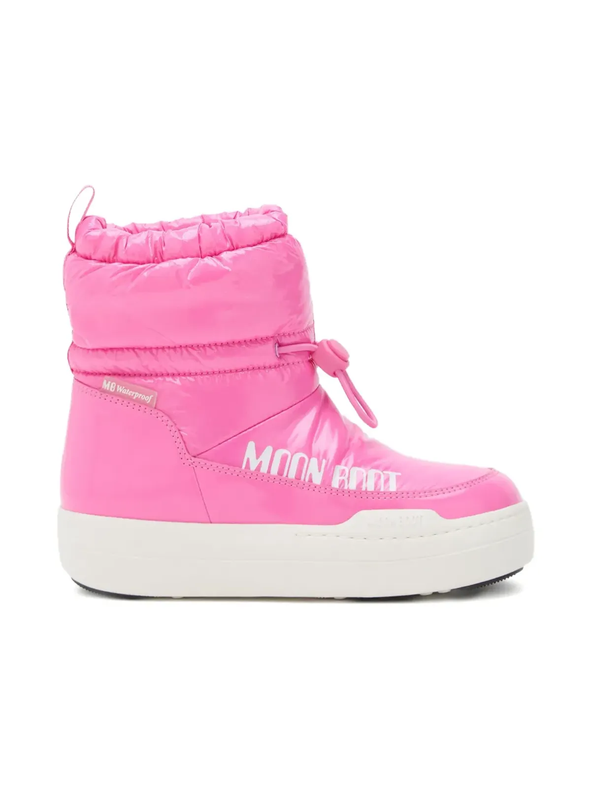 Moon Boot Kids キルテッド ミッドカーフ スノーブーツ ピンク - 画像1