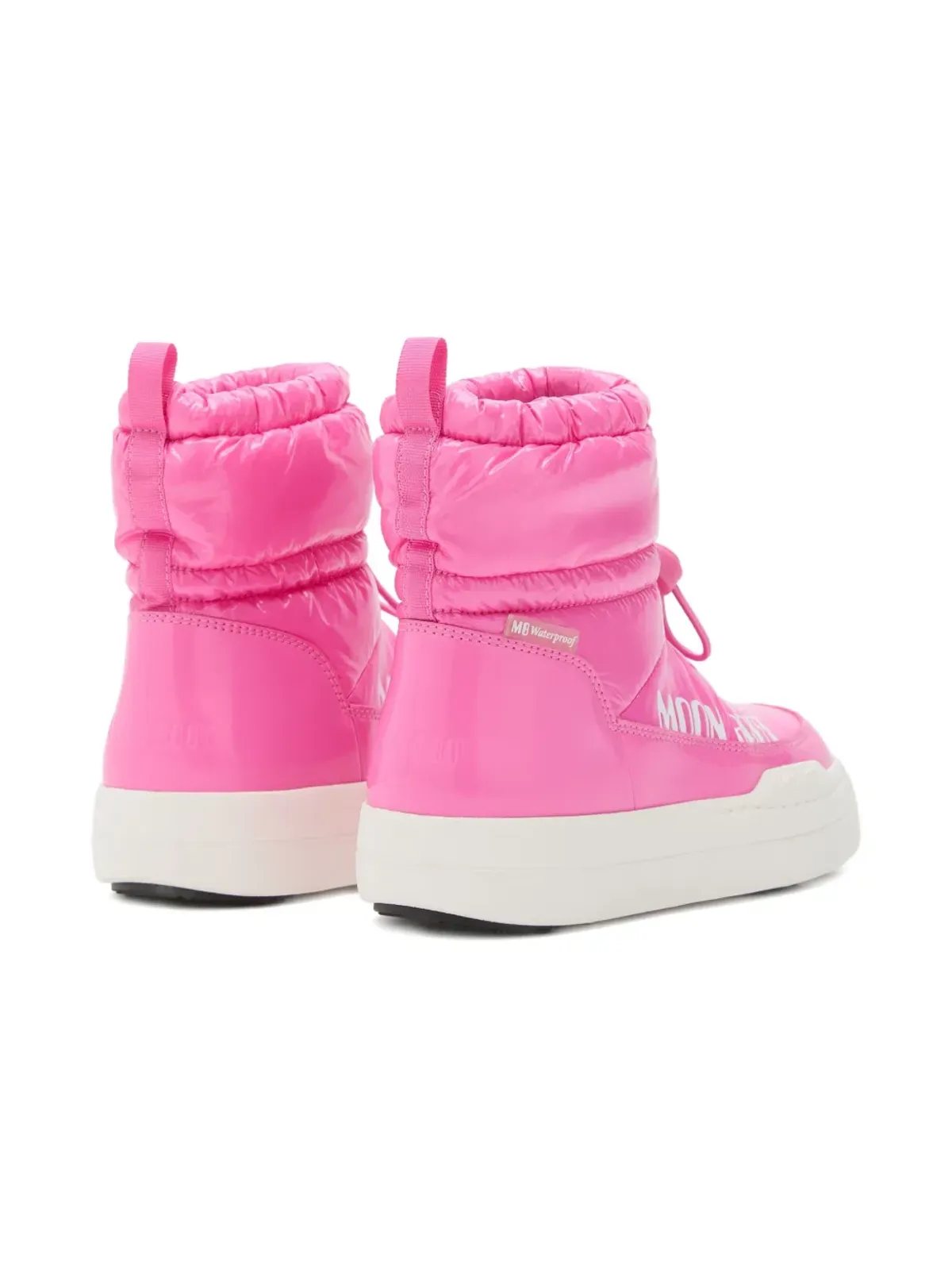 Moon Boot Kids キルテッド ミッドカーフ スノーブーツ ピンク - 画像2