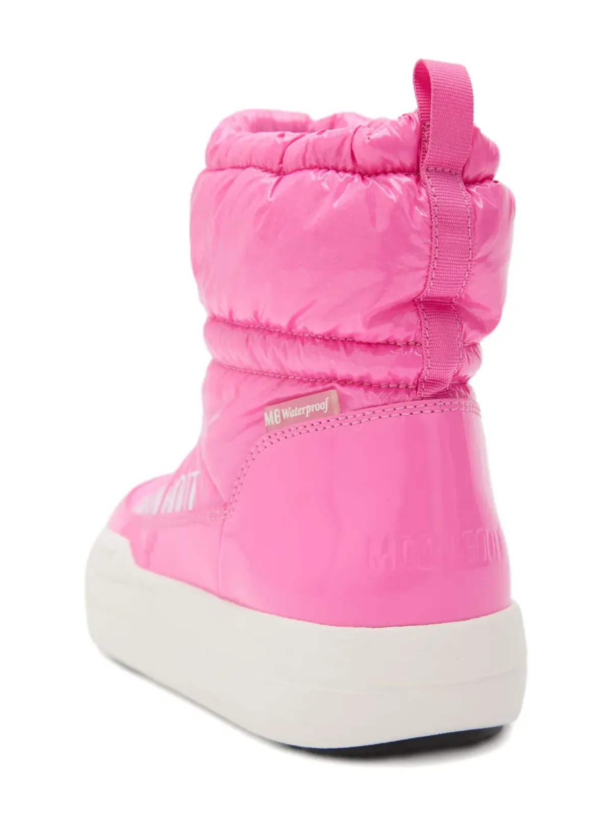 Moon Boot Kids キルテッド ミッドカーフ スノーブーツ ピンク - 画像3