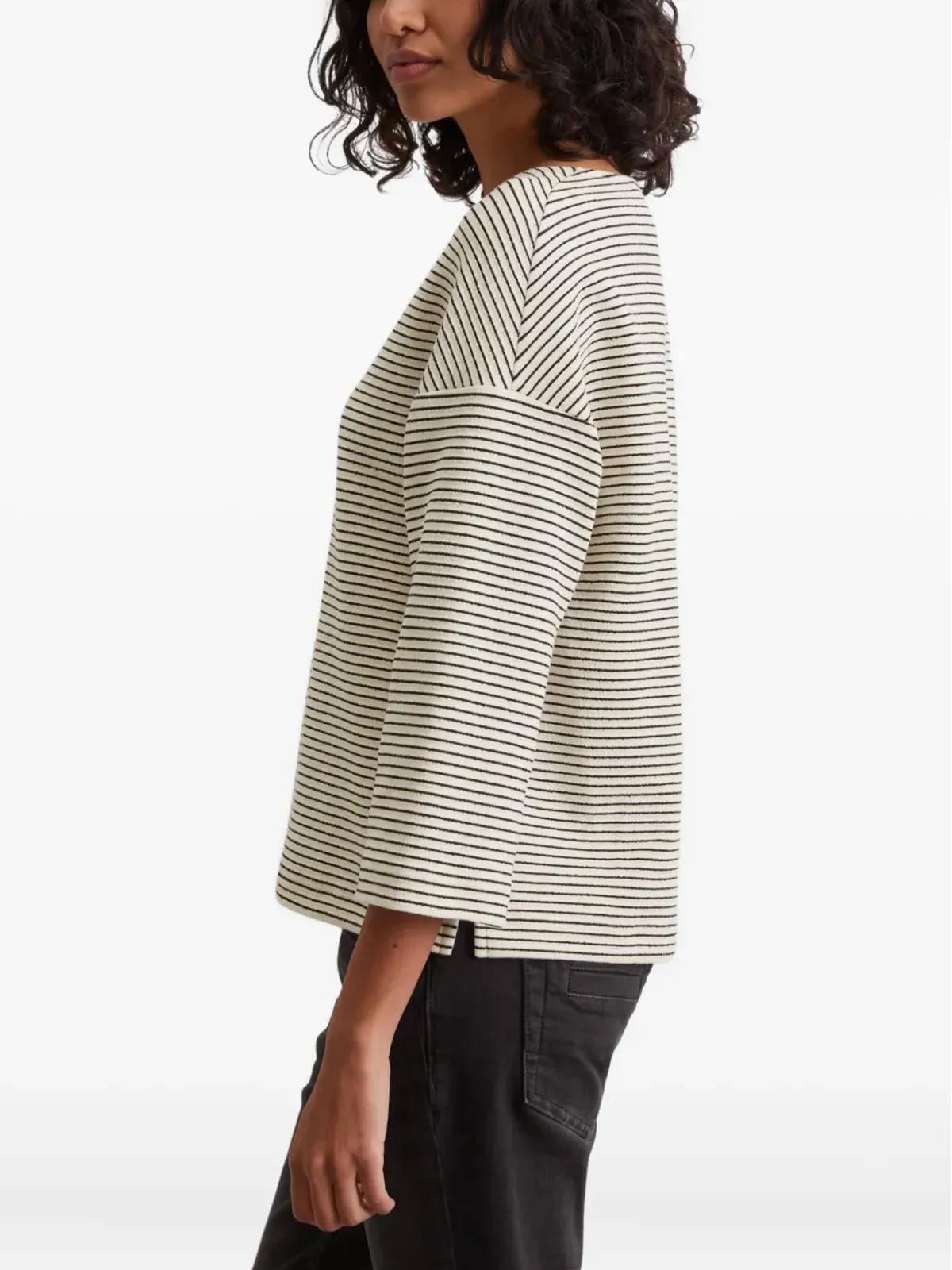 Marc O'Polo ストライプTシャツ - ホワイト - 画像4