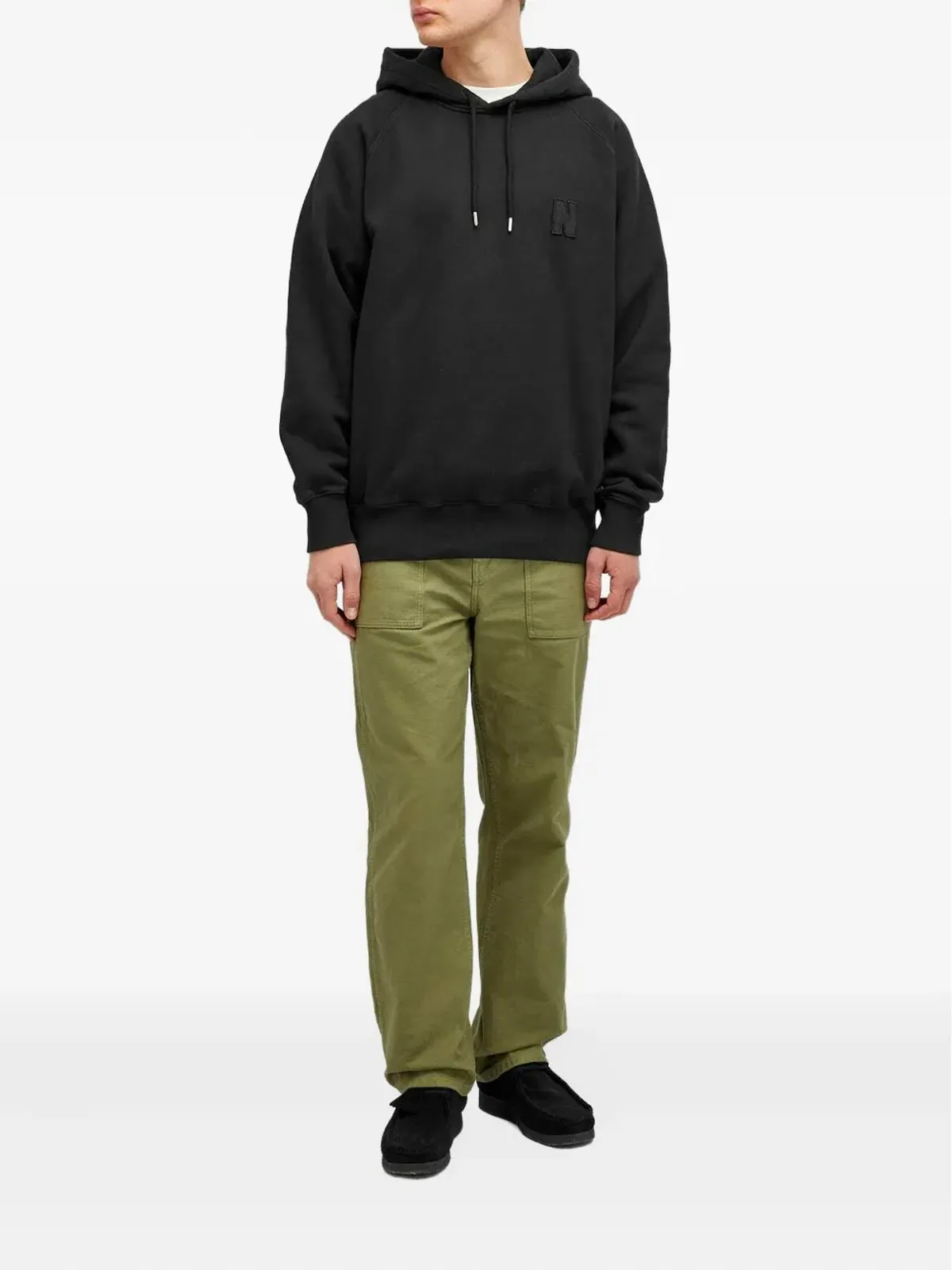 Norse Projects ロゴパッチ フーディー - 画像2