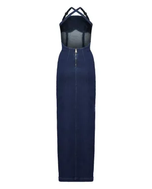 Versace Jeans Couture バロック装飾デニムドレス - サムネイル2