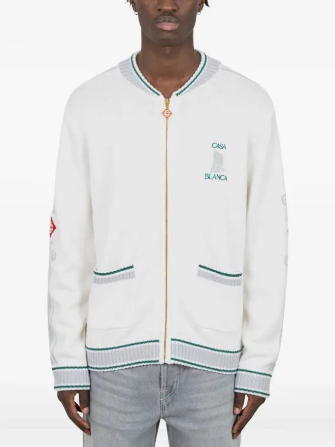 Casablanca Casablanca ロゴジャカード ジップアップ カーディガンの商品画像