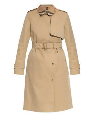 Burberry ベルト付きチェックカラーコート - サムネイル1