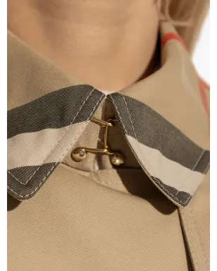 Burberry ベルト付きチェックカラーコート - サムネイル5