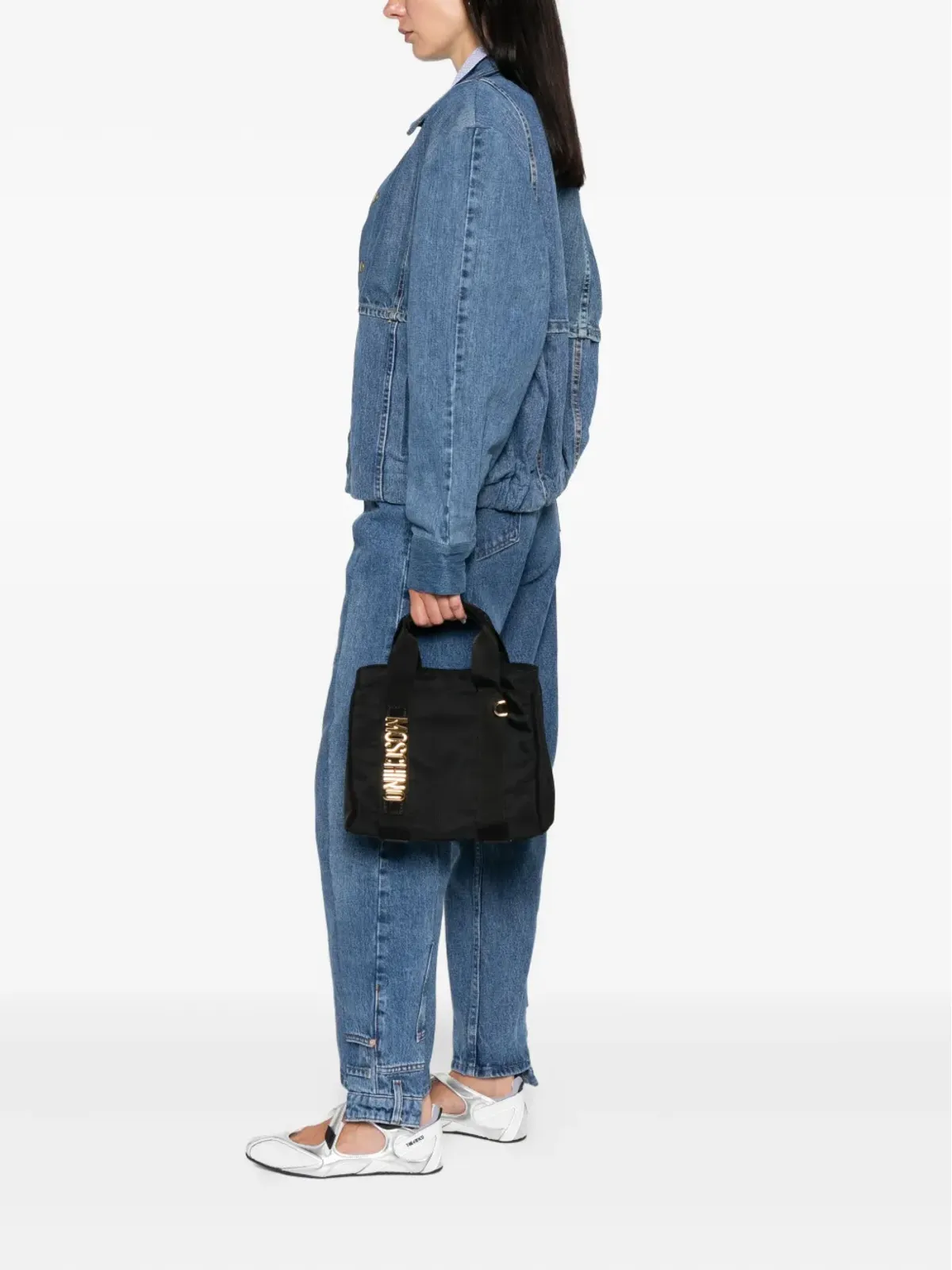 Moschino ミニロゴプレート トートバッグ - 画像2