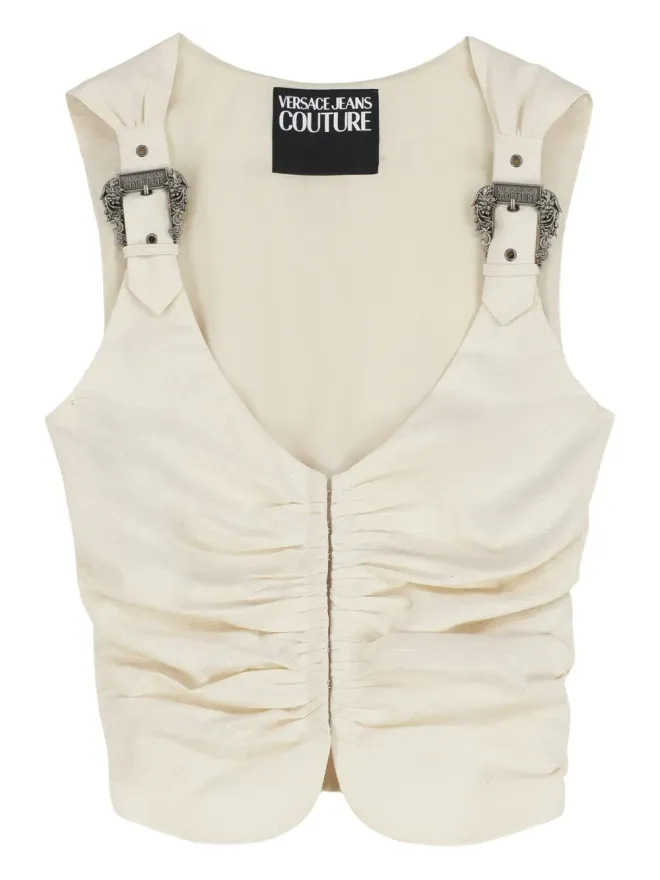 Versace Jeans Couture Versace Jeans Couture バックルディテール ギャザー入りトップの商品画像
