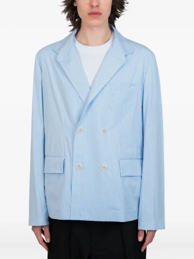 sacai sacai ピンストライプ ダブルブレスト ブレザーの商品画像