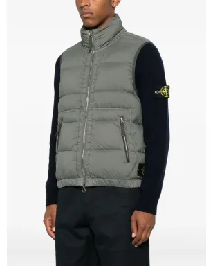 Stone Island シームレス・トンネル・キルテッドジレ グリーン - サムネイル3