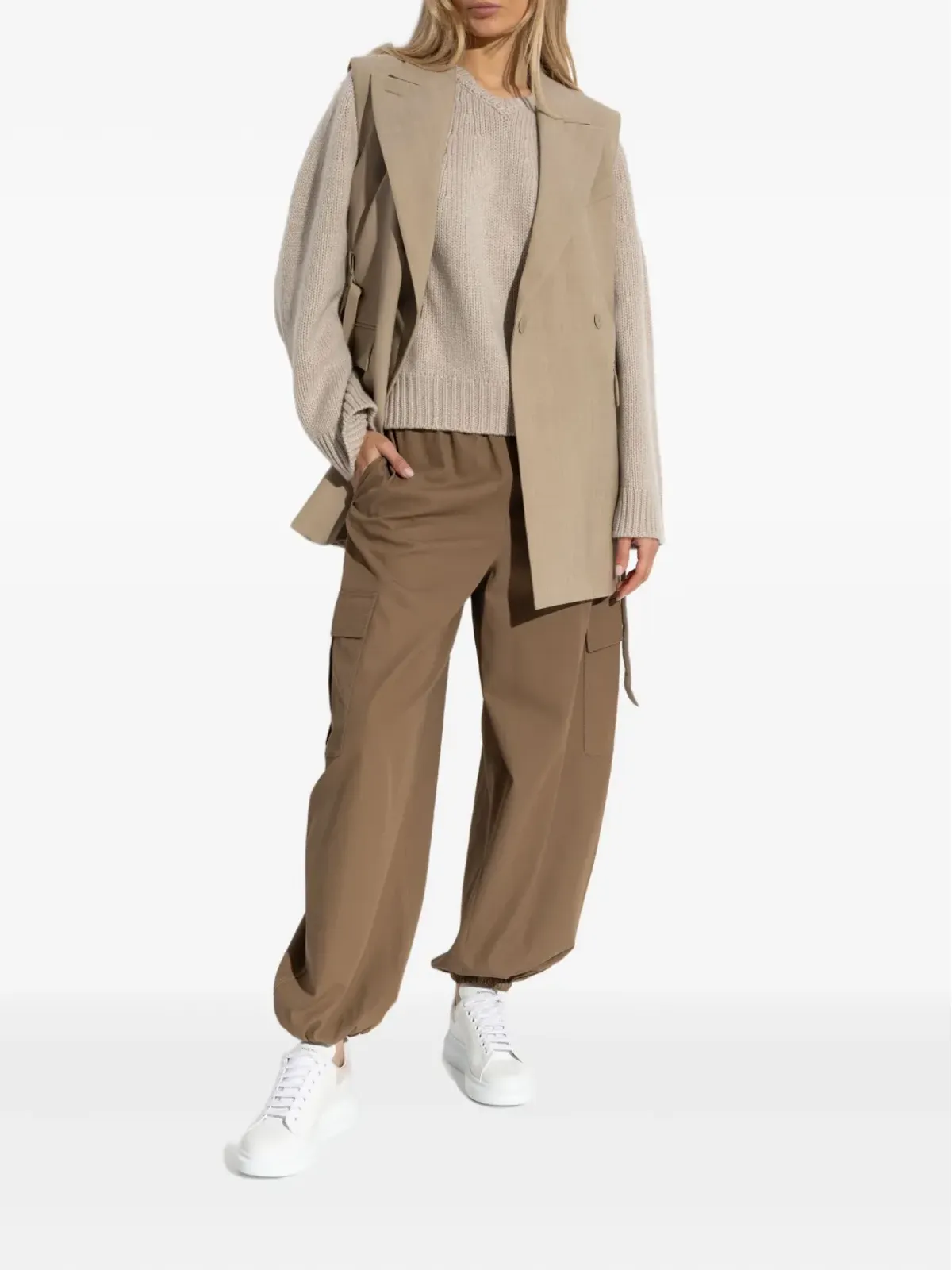 Max Mara グラウコ エラスティックテッド テーパードパンツ - ブラウン - 画像2