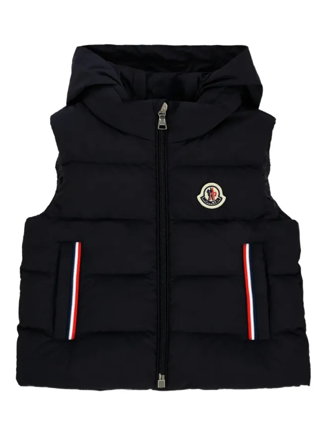 Moncler Enfant Moncler Enfant フード付きキルティングジレ ブルーの商品画像