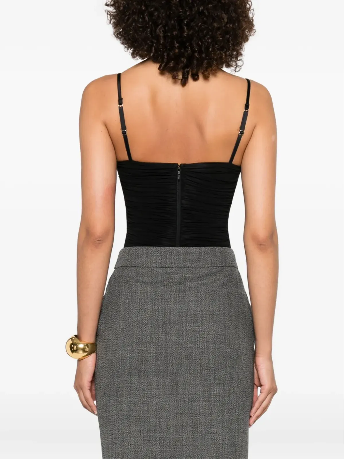 Elisabetta Franchi ギャザー入りパネル ボディスーツ - 画像4