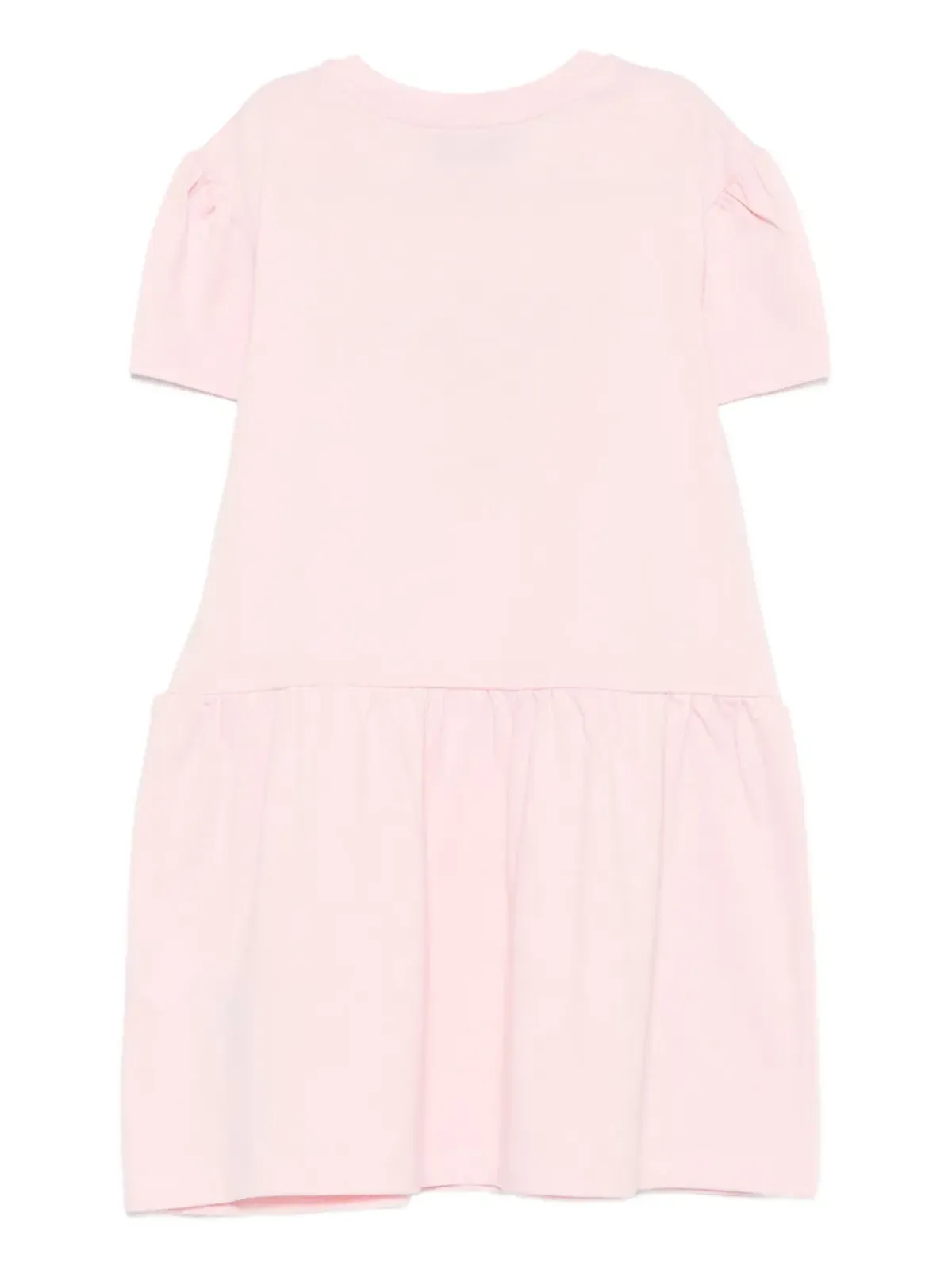 Moschino Kids テディプリントコットンワンピース ピンク - 画像2