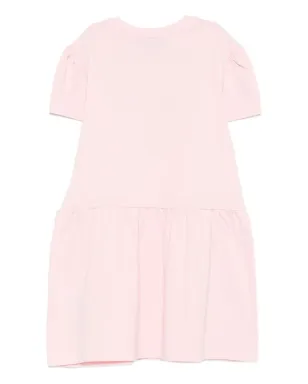 Moschino Kids テディプリントコットンワンピース ピンク - サムネイル2