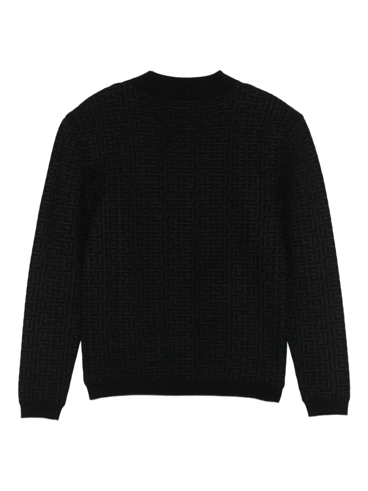 Balmain Kids monogram-pattern sweater - Black - 画像2