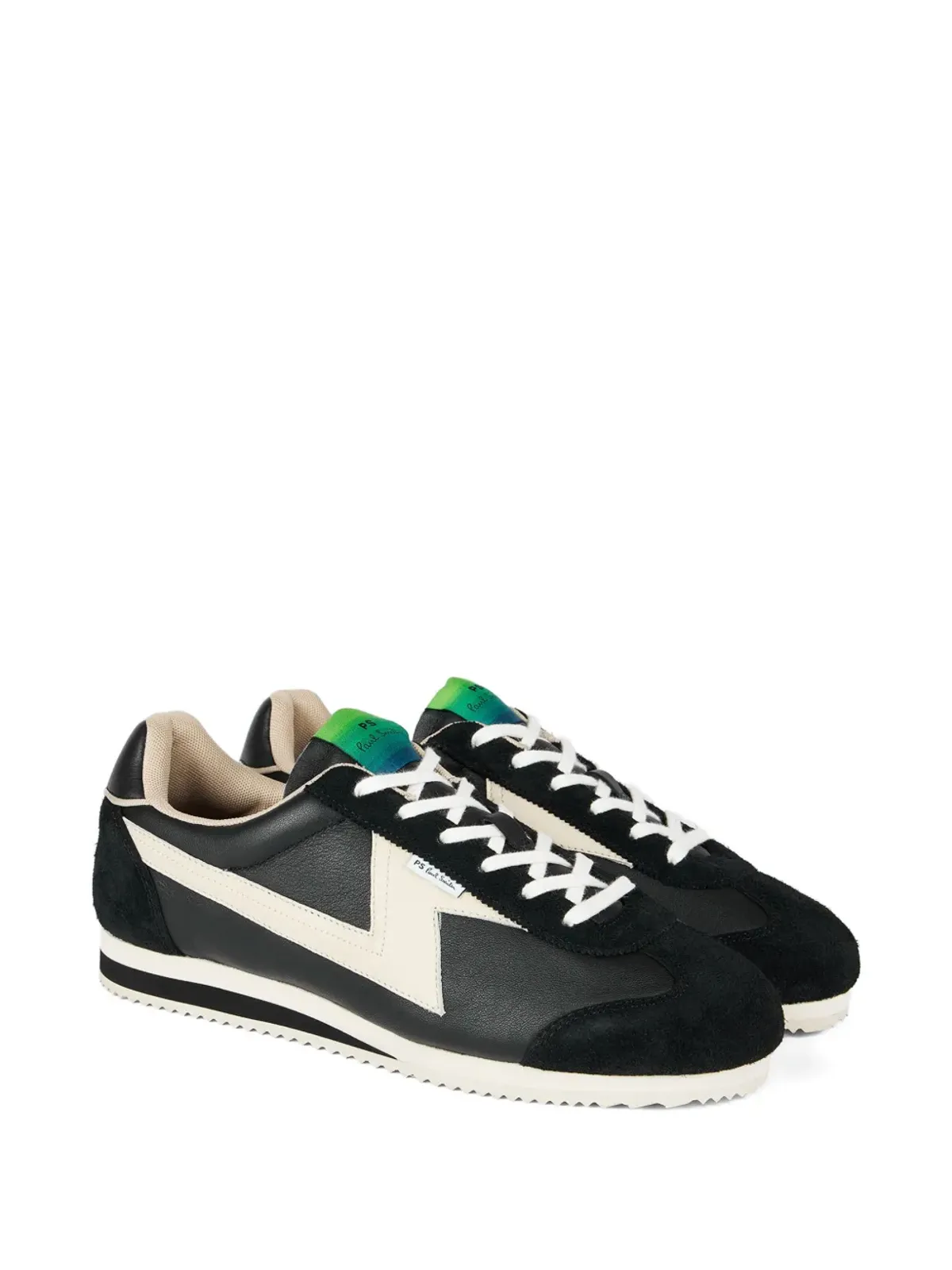 PS Paul Smith アタランタ レザー パネルド スニーカー ブラック - 画像2