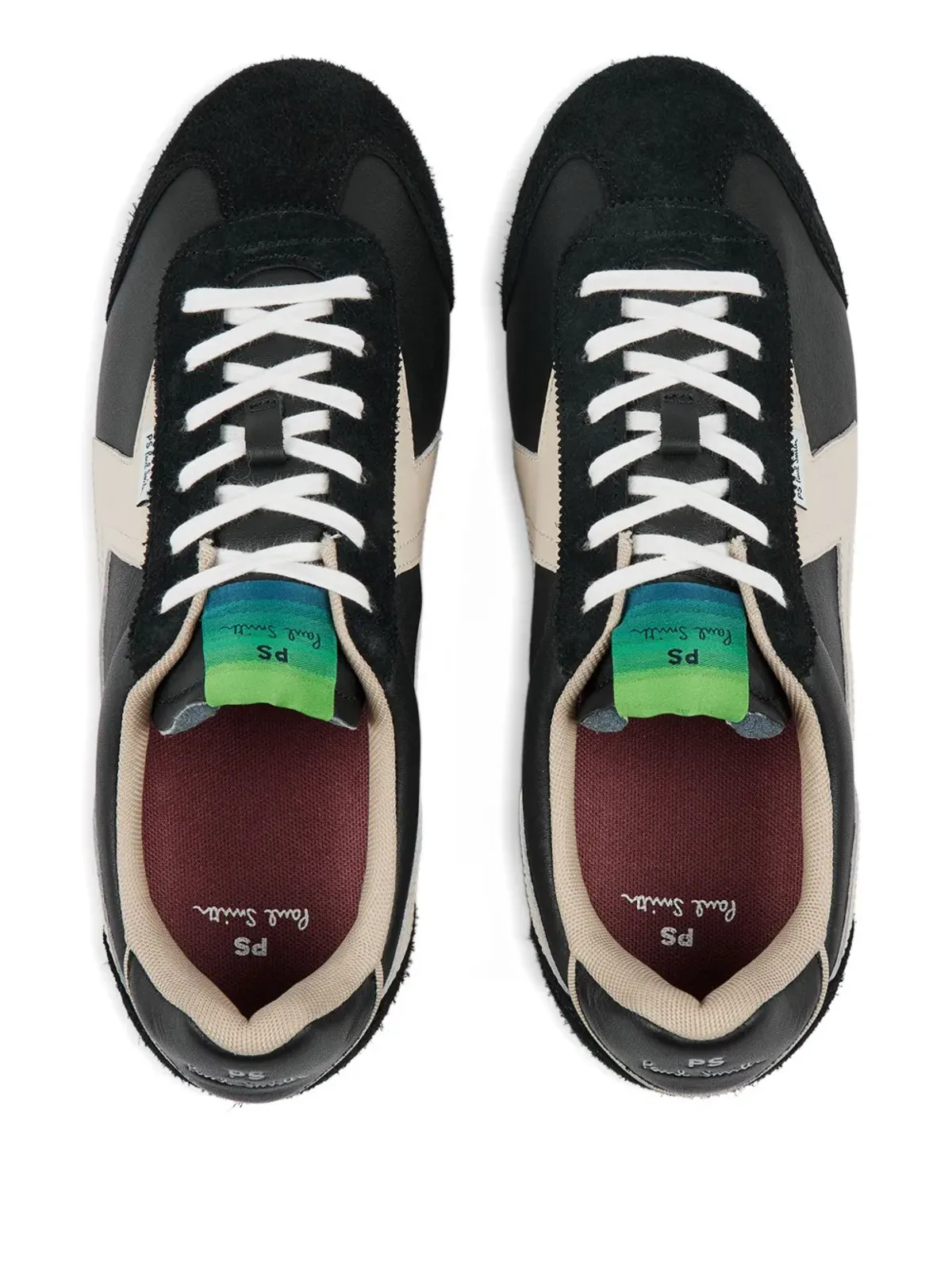 PS Paul Smith アタランタ レザー パネルド スニーカー ブラック - 画像3
