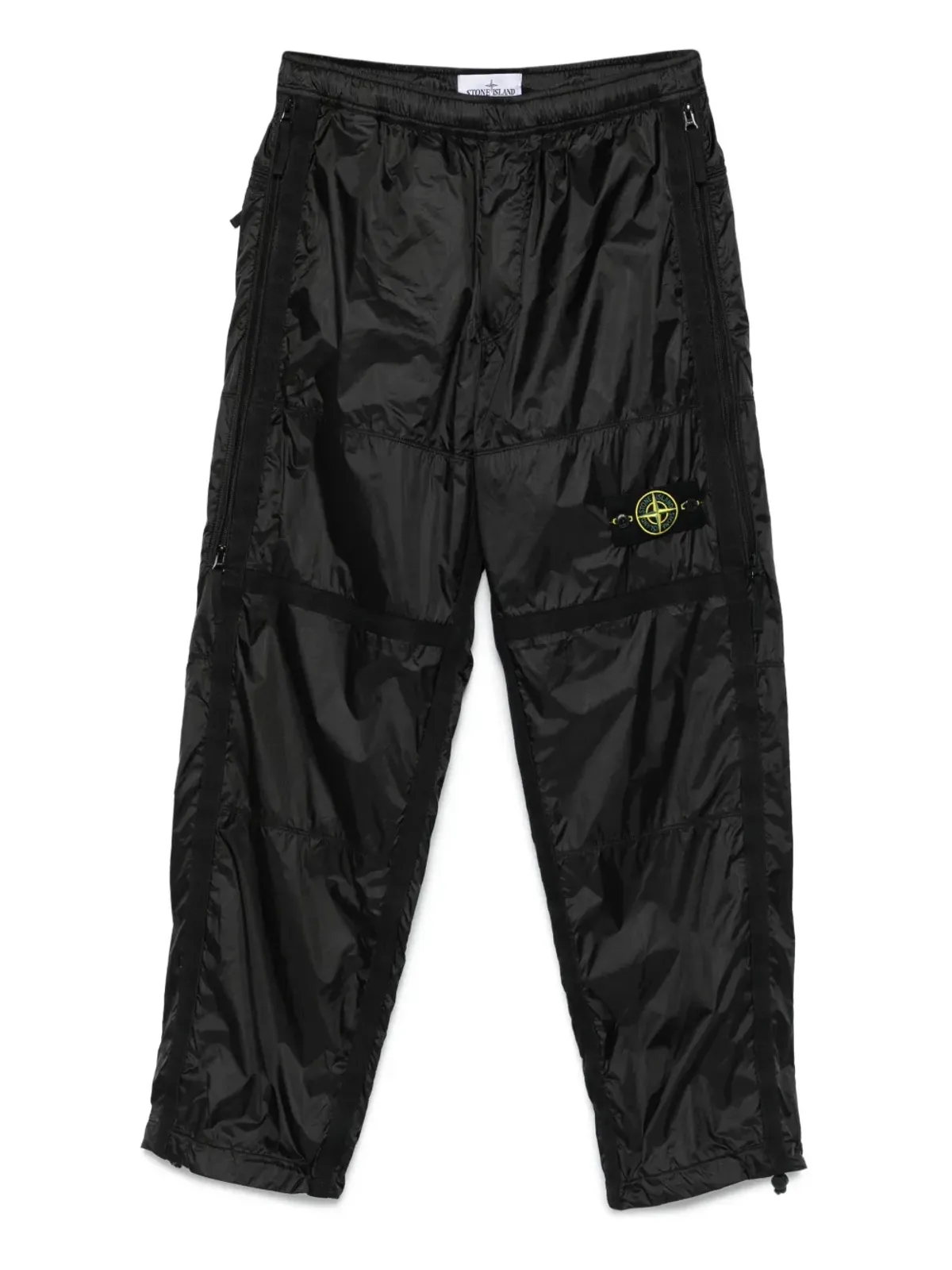 Stone Island パネルドジップディテール トラウザー - ブラック - 画像1