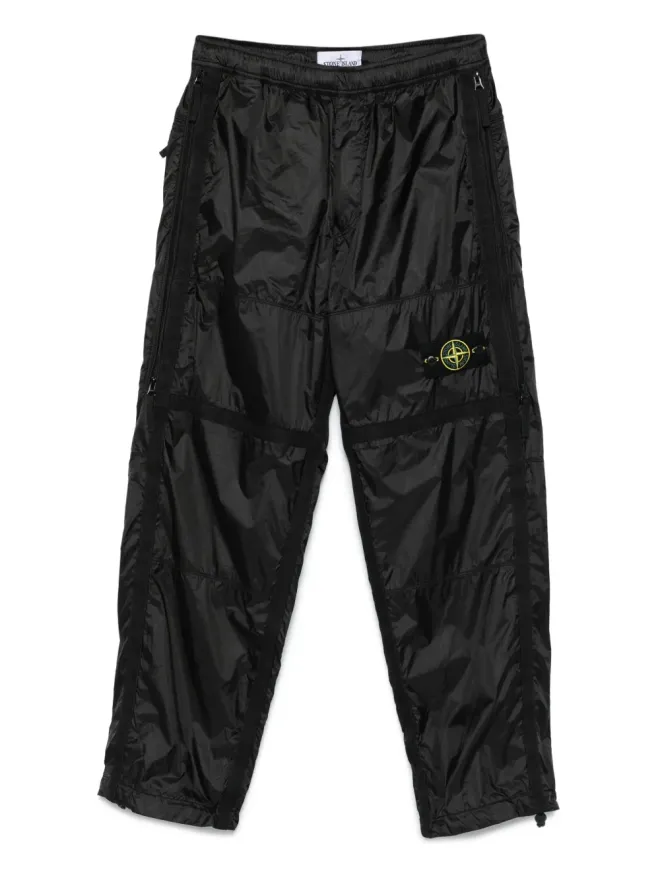 Stone Island Stone Island パネルドジップディテール トラウザー - ブラックの商品画像