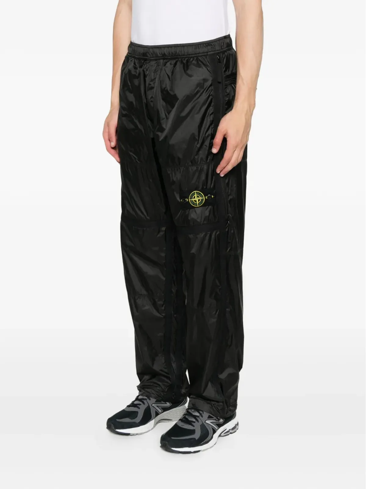 Stone Island パネルドジップディテール トラウザー - ブラック - 画像3