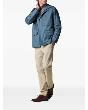 Paul Smith ハイネック・フラップポケット付きジャケット - ブルー - サムネイル2