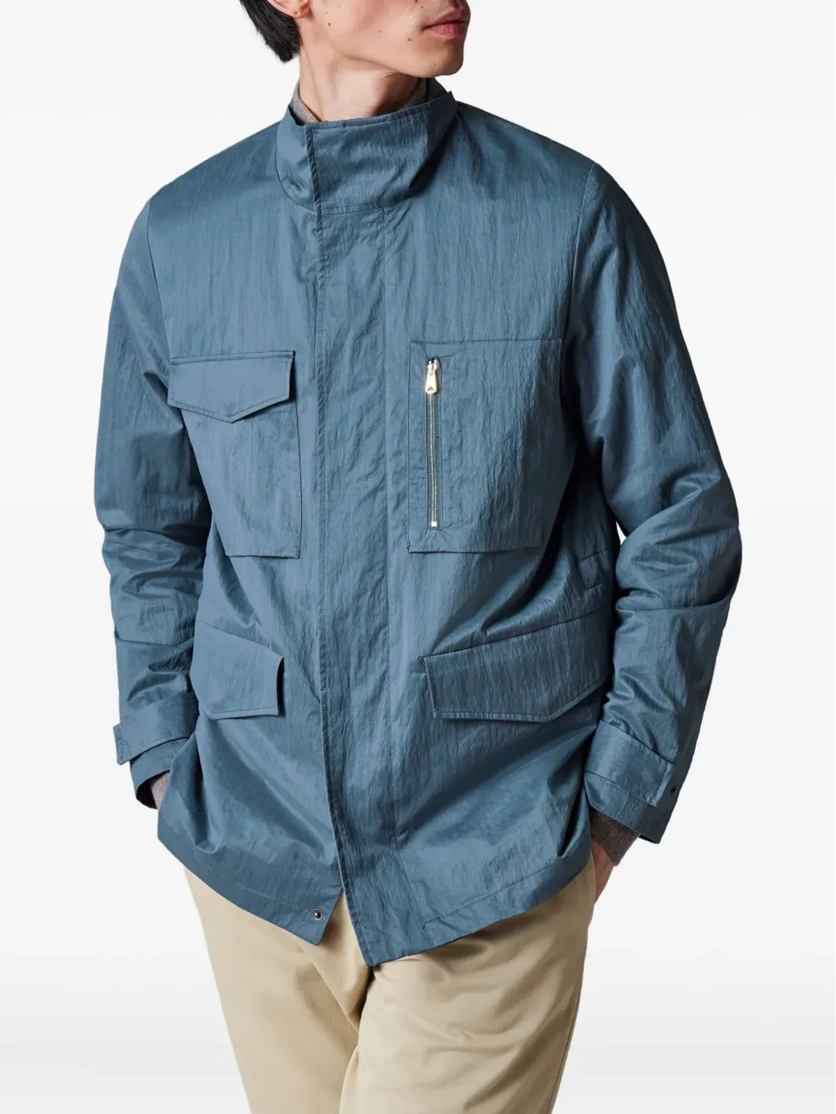 Paul Smith ハイネック・フラップポケット付きジャケット - ブルー - 画像3
