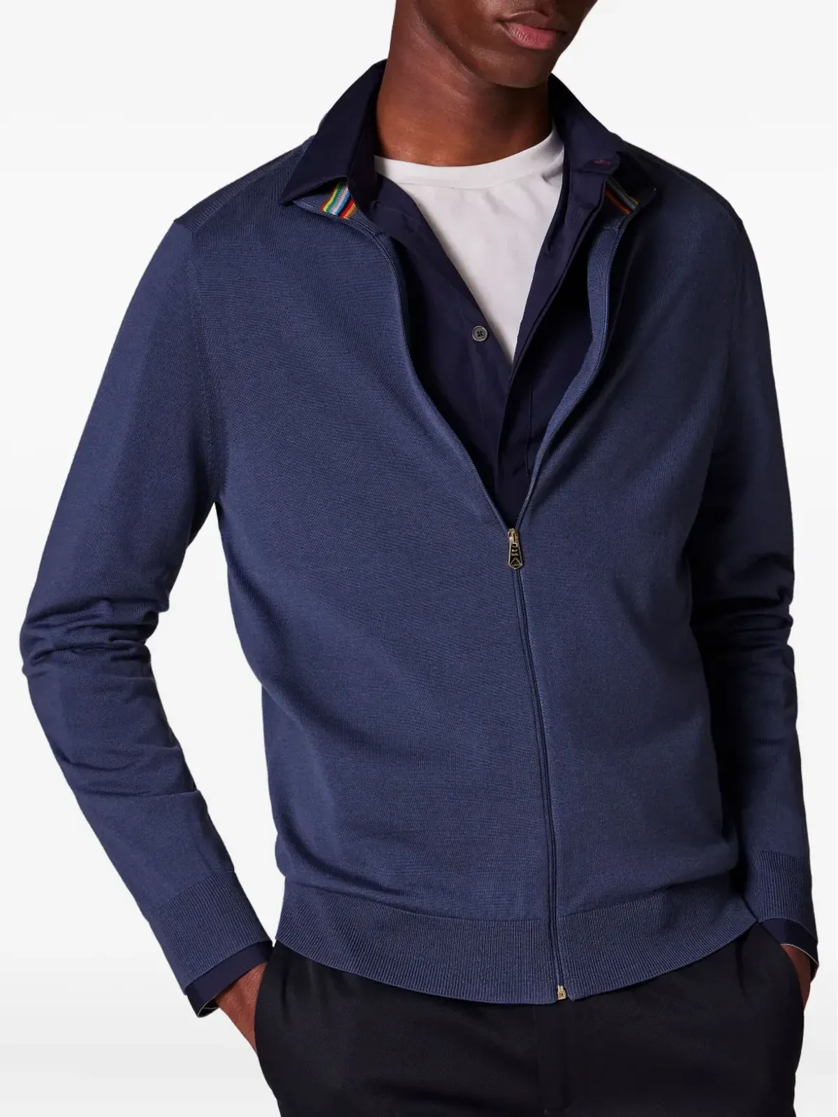 Paul Smith ジップネックリブカフ カーディガン - 画像3
