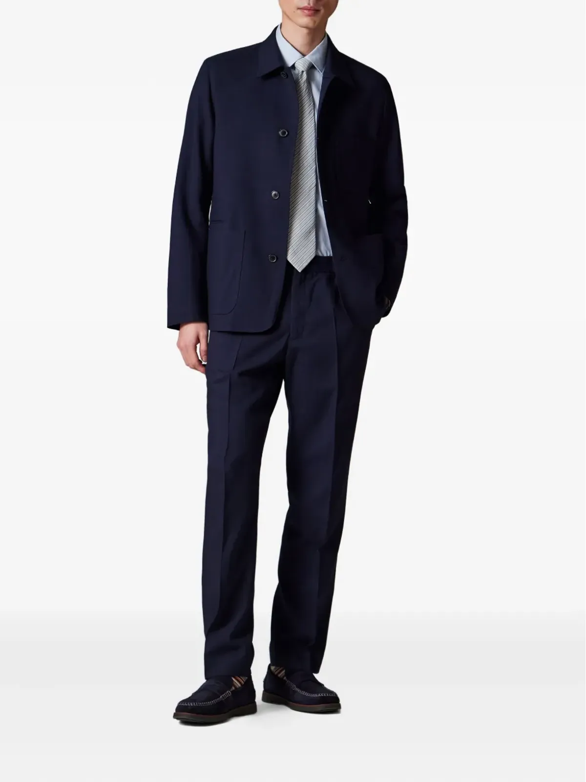 Paul Smith ボタン留め パッチポケット スーツジャケット ブルー - 画像2