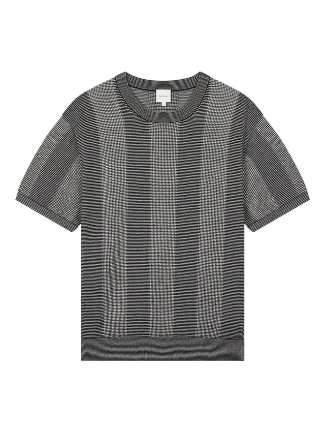 Paul Smith Paul Smith ストライプ柄の半袖Tシャツ - グレーの商品画像