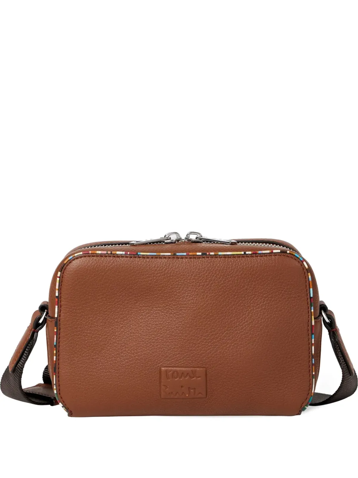 Paul Smith ジップディテール レザー メッセンジャーバッグ - ブラウン - 画像1