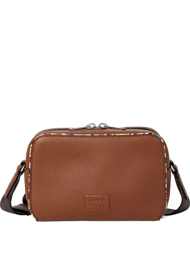 Paul Smith Paul Smith ジップディテール レザー メッセンジャーバッグ - ブラウンの商品画像