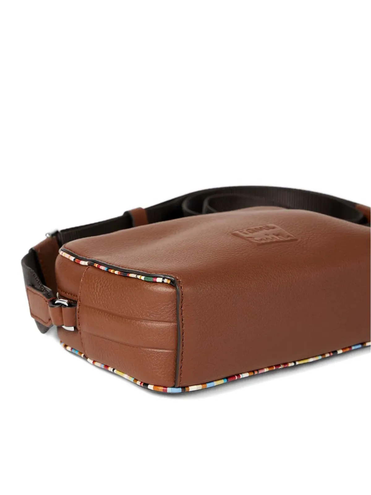 Paul Smith ジップディテール レザー メッセンジャーバッグ - ブラウン - 画像4