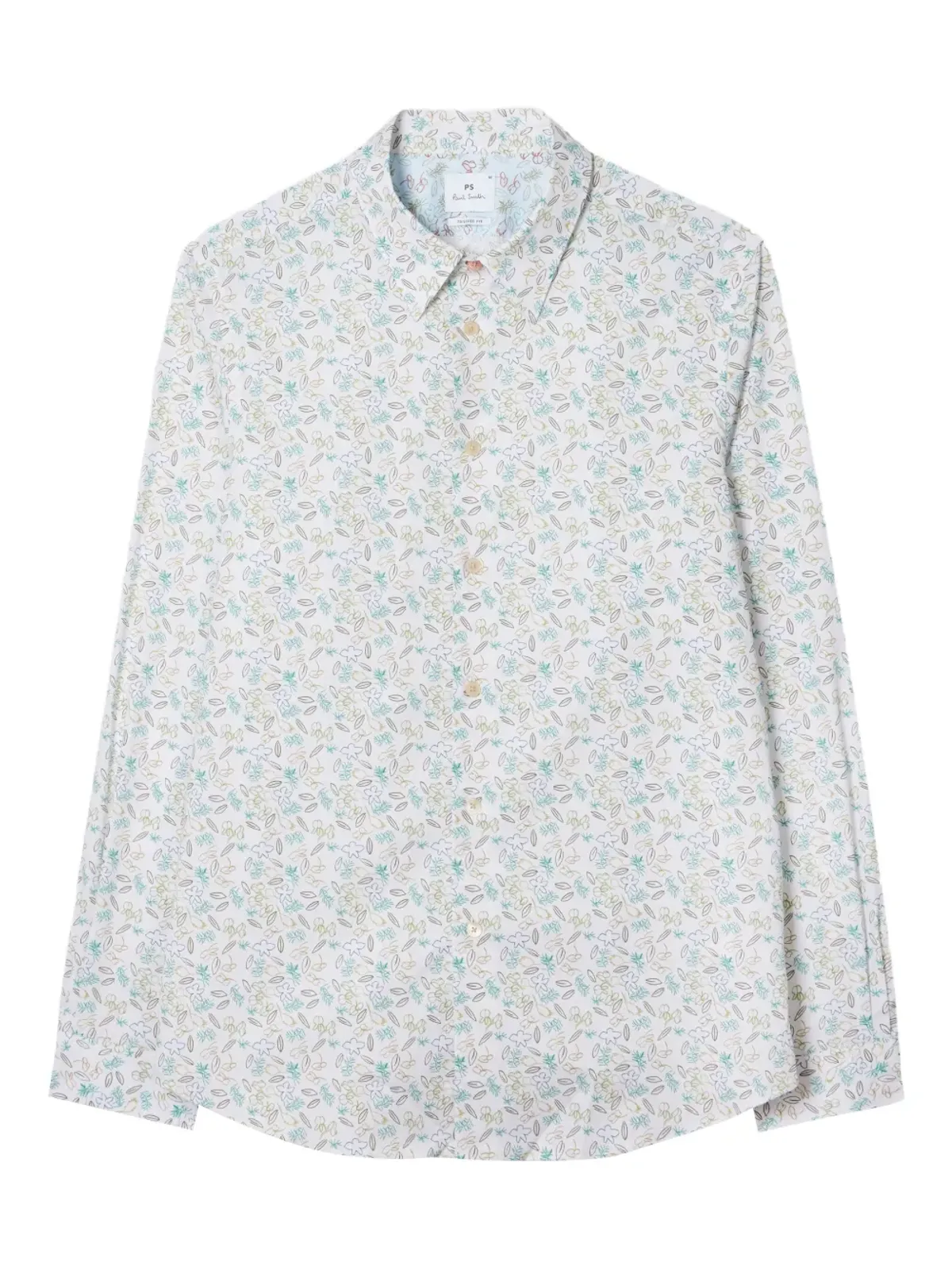 PS Paul Smith Globe Flower shirt - White - 画像1