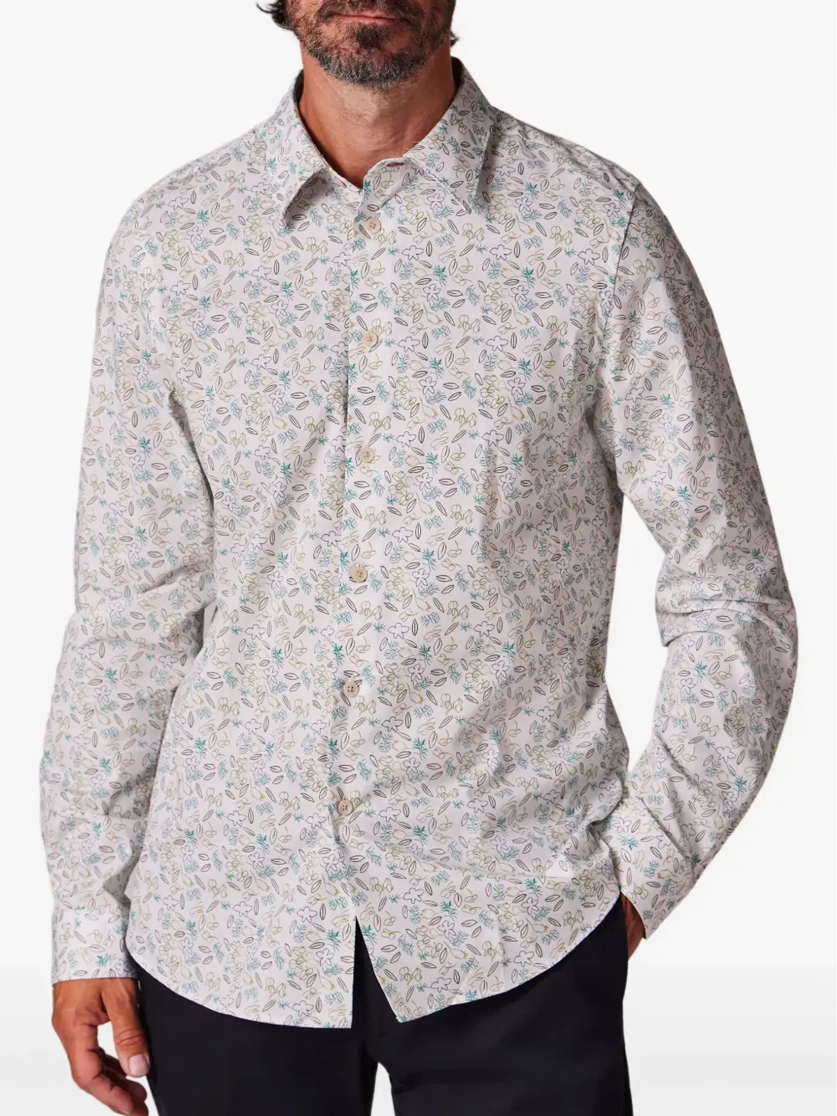 PS Paul Smith Globe Flower shirt - White - 画像2