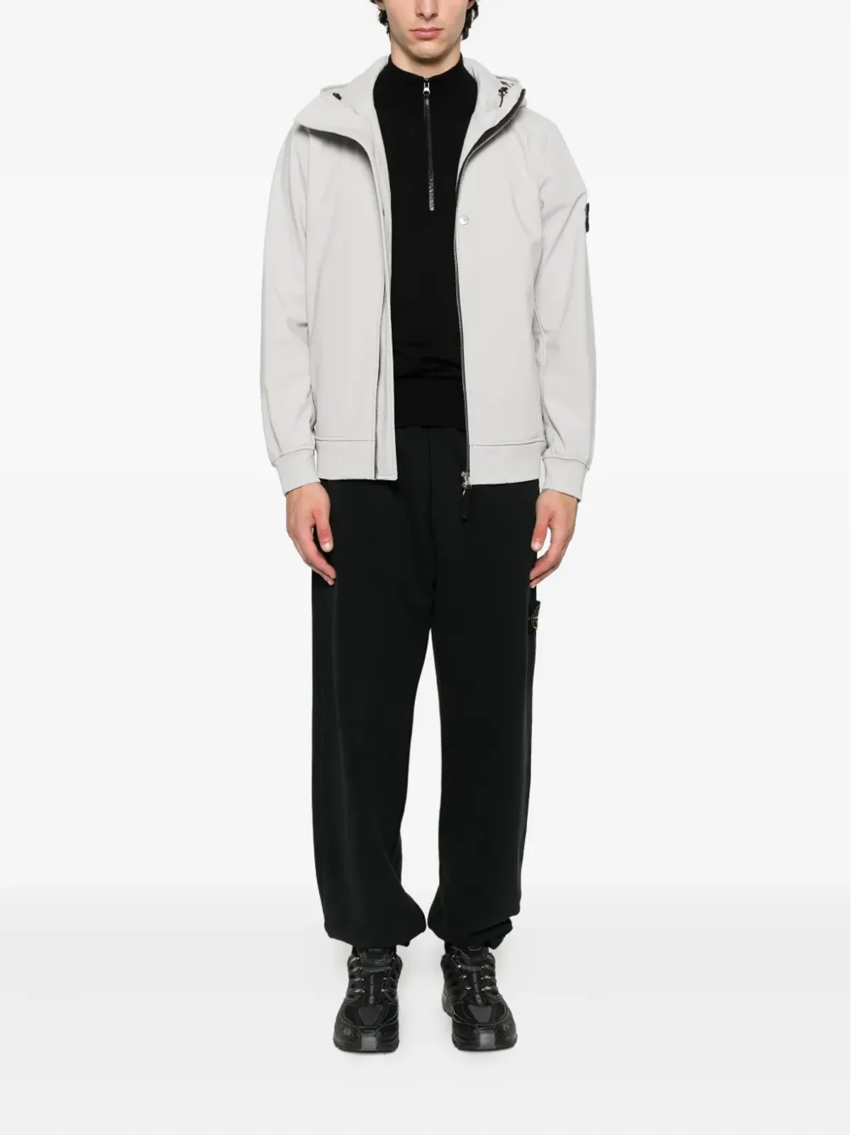 Stone Island ロゴパッチ カフドパンツ - 画像2