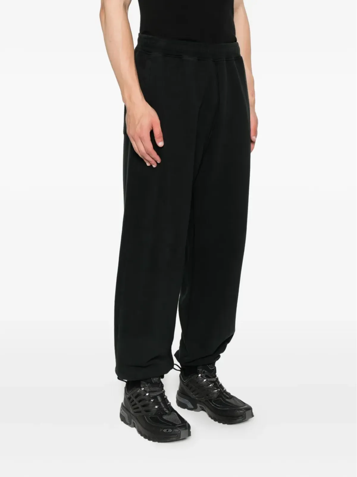 Stone Island ロゴパッチ カフドパンツ - 画像3
