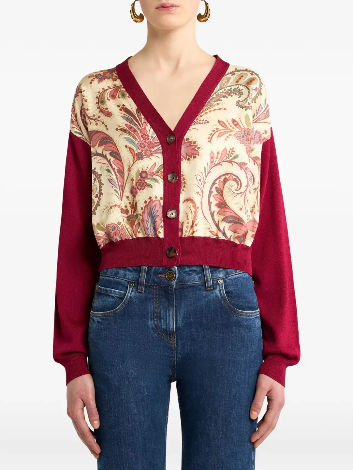 ETRO ペイズリーパネルドカーディガン - 画像2
