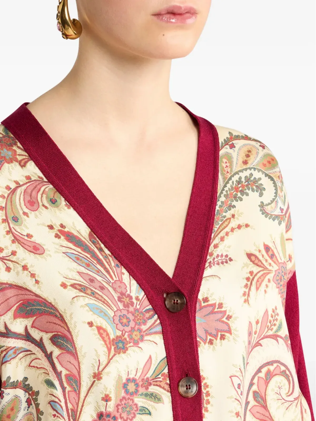 ETRO ペイズリーパネルドカーディガン - 画像4