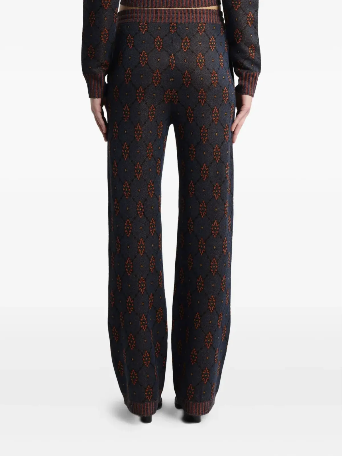 ETRO パターン柄ニットパンツ - 画像3