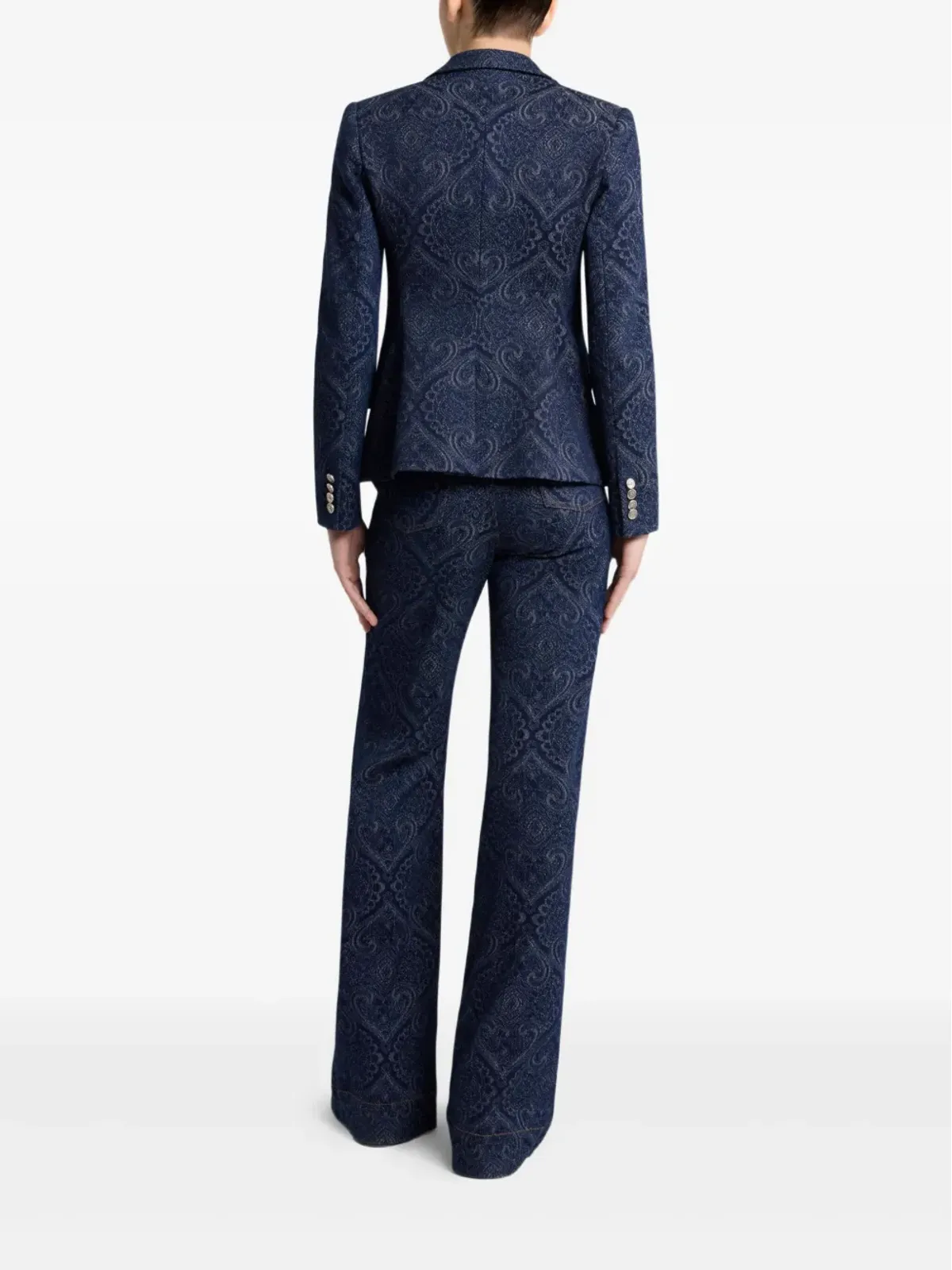 ETRO ジャカード ペイズリーブレザー - ブルー - 画像3