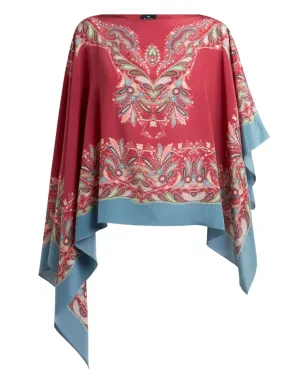 ETRO ペイズリープリント アシンメトリーブラウス - レッド - サムネイル1