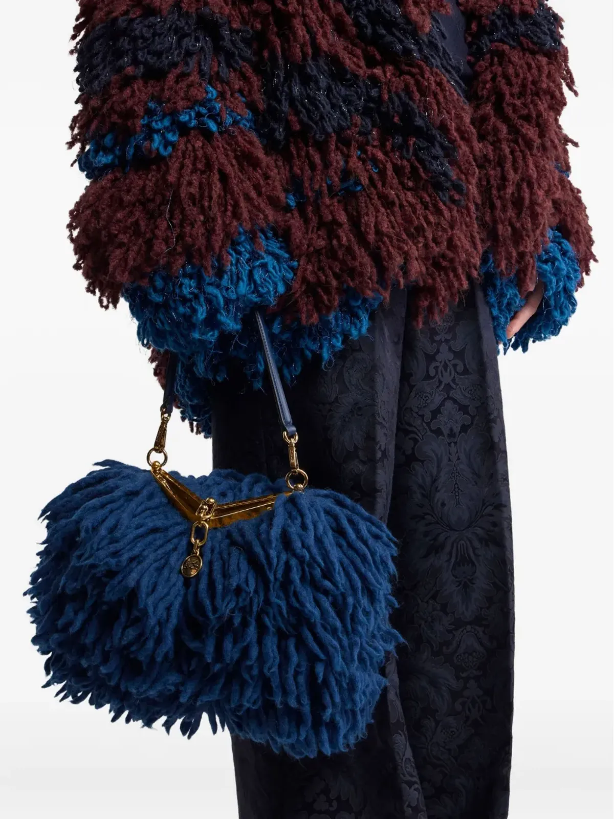 ETRO ヴェラ ウール ショルダーバッグ - ブルー - 画像2