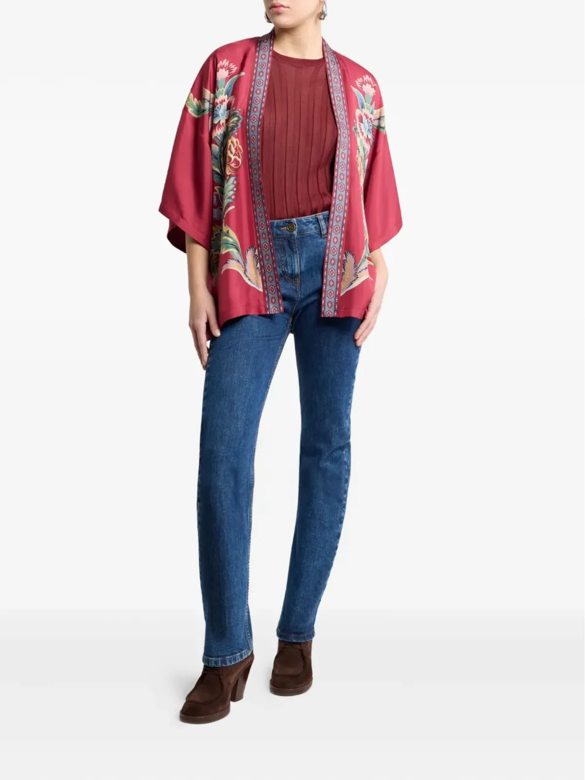 ETRO 花柄プリントトップス - レッド - 画像2