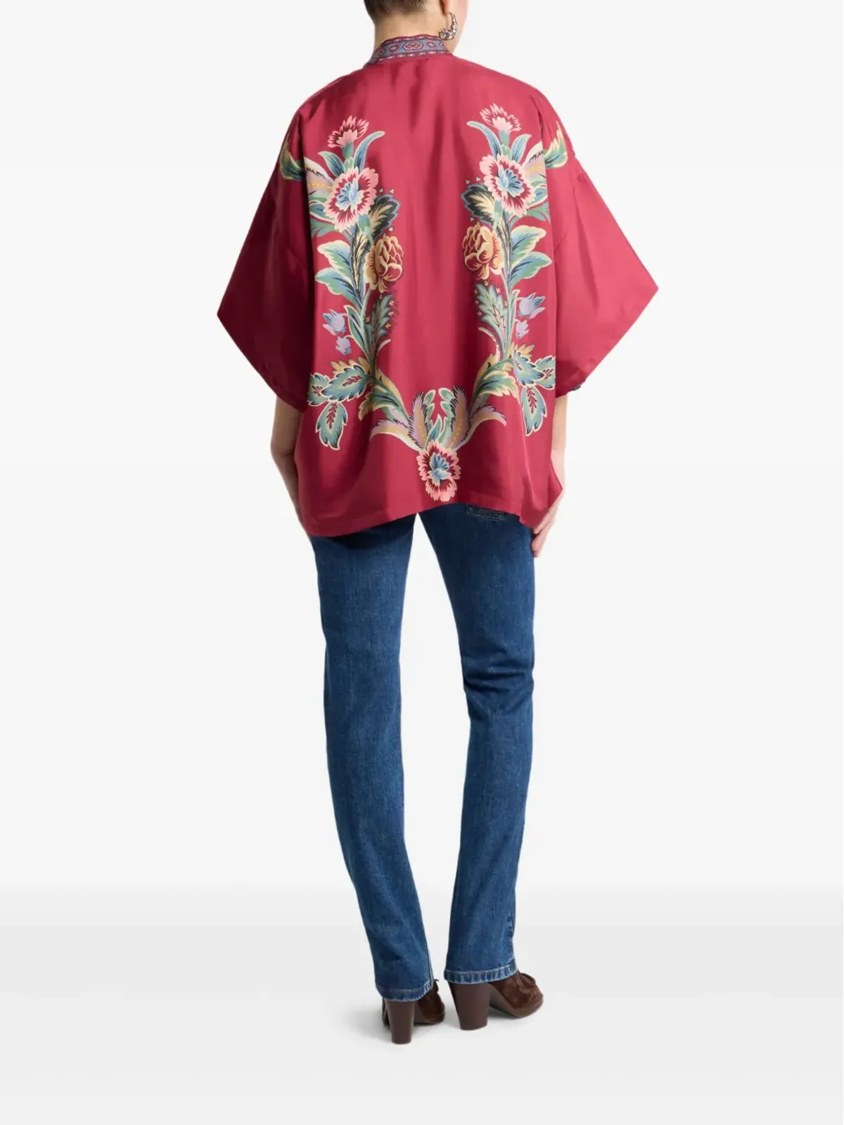 ETRO 花柄プリントトップス - レッド - 画像3